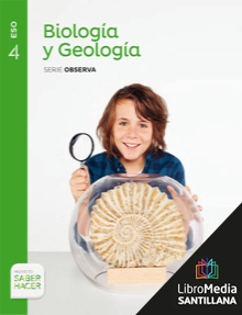 Book cover LM PLAT Alumno Biología y Geología Observa 4 ESO Saber Hacer Zubia