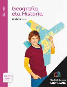 Book cover LM PLAT Ikaslea Geografia eta Historia Ezagutu 4 DBH Egiten Jakin proiektua Zubia