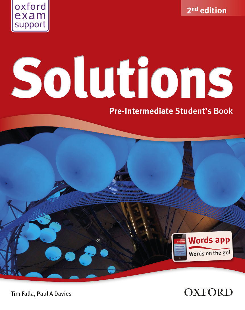 Book cover OLD Solutions 2nd Edition Pre-Intermediate Student's Book