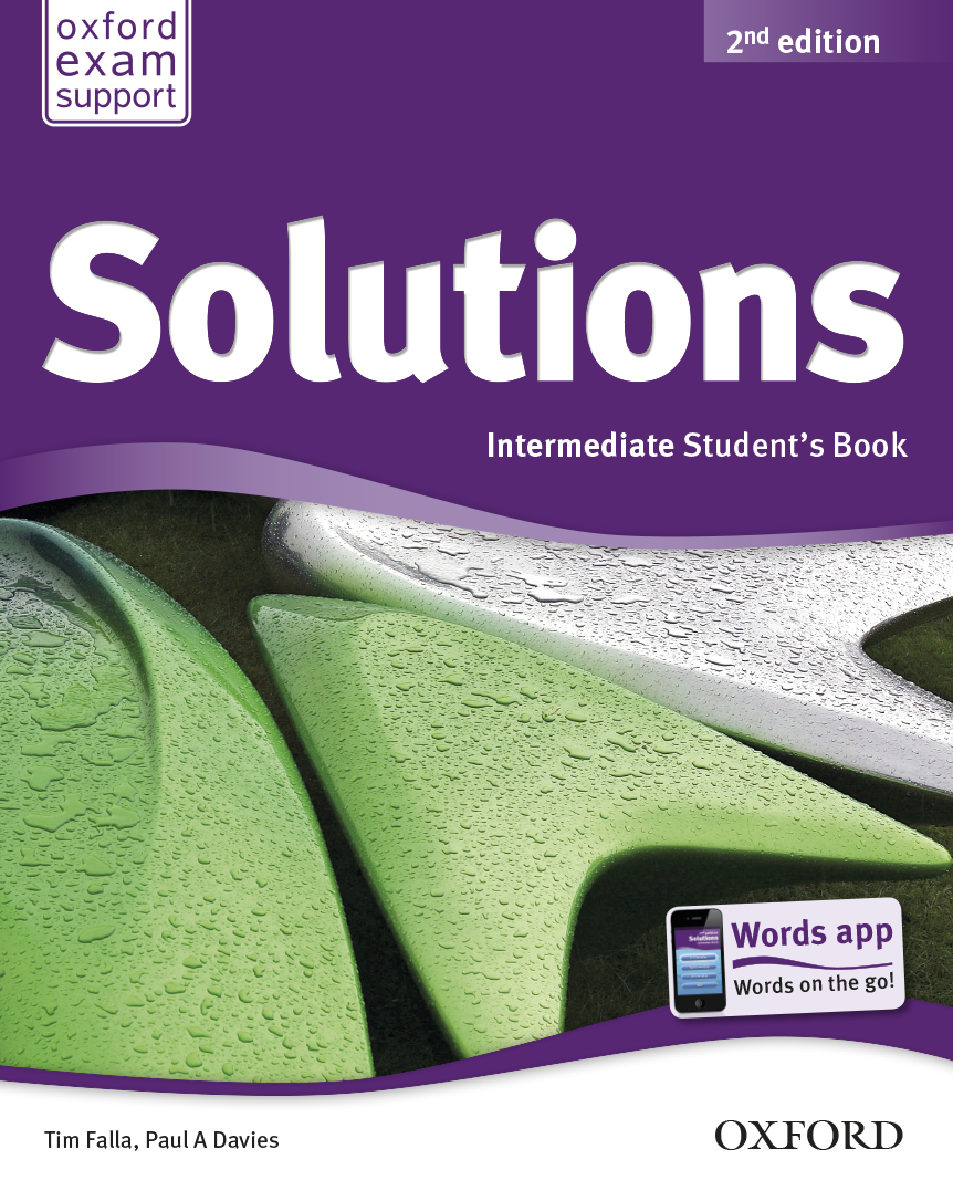 Book cover OLD Solutions 2nd Edition Intermediate Student's Book