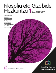 Book cover LM PLAT Ikaslea Filosofia eta Gizabide Hezkuntza 1 BTX Jakintzaren Etxea proiektua Zubia