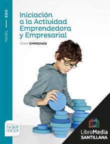 Book cover LM PLAT Alumno Iniciación a la Actividad Emprendedora y Empresarial Emprende 1 ESO Saber Hacer 