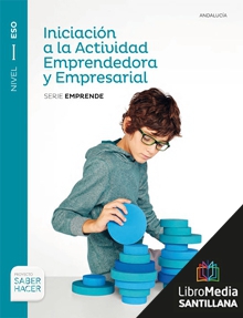 Book cover LM PLAT Alumno Iniciación a la Actividad Emprendedora y Empresarial Emprende 1 ESO Saber Hacer Grazalema