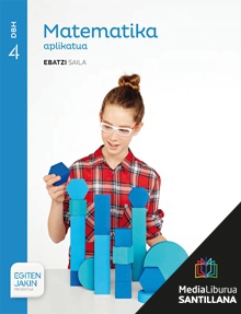 Book cover LM PLAT Ikaslea Matematika Aplikatua Ebatzi 4 DBH Egiten Jakin proiektua Zubia