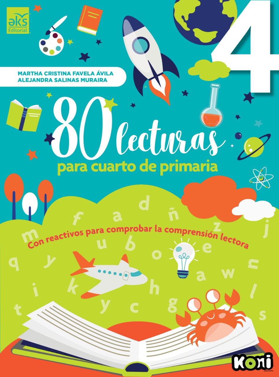 Book cover 80 lecturas para cuarto de primaria