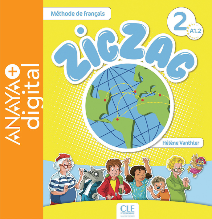 Portada del Libro Zig Zag 2. Methode de français