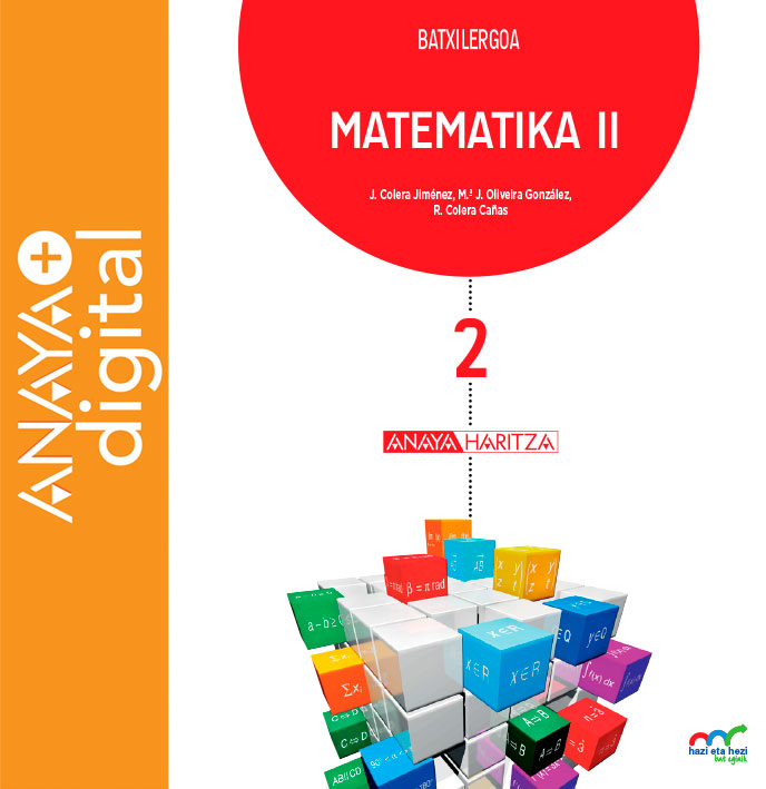 Liburuaren Azala Matematika II. Batxilergoa