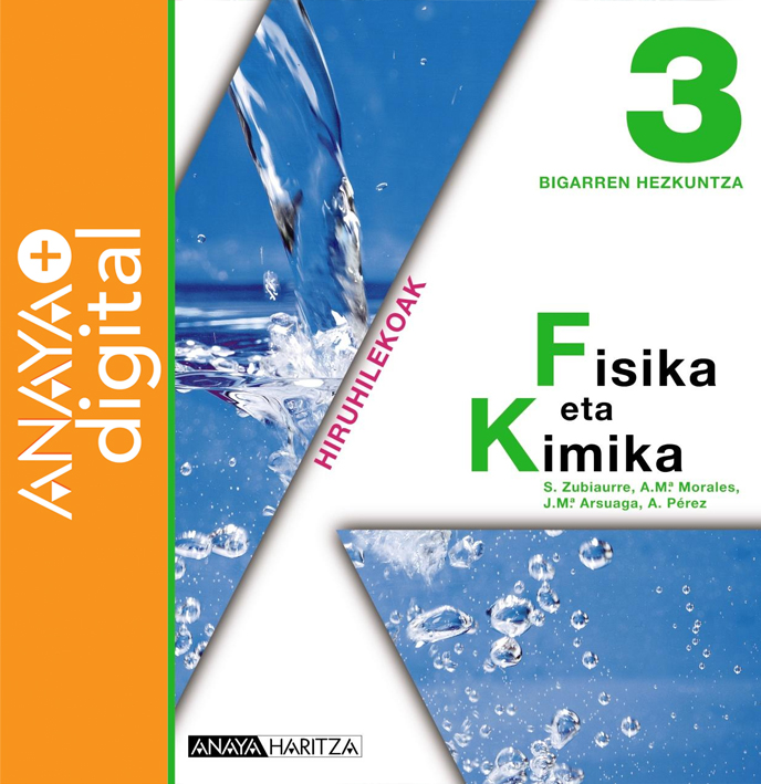 Portada del Libro Fisika eta Kimika 3º ESO