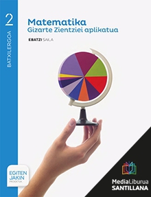 Book cover LM PLAT Ikaslea Matematika Gizarte Zientziei aplikatua 2 BTX Egiten Jakin proiektua Zubia