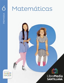 Book cover LM PLAT Alumno Matemáticas 6 Primaria Saber Hacer Zubia