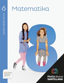 Book cover LM PLAT Ikaslea Matematika 6 Lehen Hezkuntza Egiten Jakin proiektua Zubia