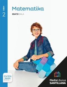 Book cover LM PLAT Ikaslea Matematika 2 DBH Egiten Jakin proiektua Zubia