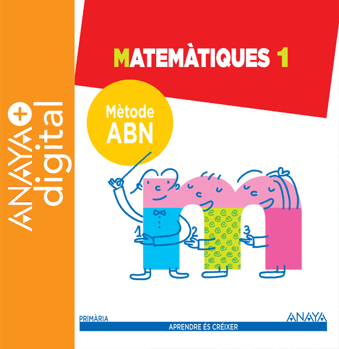 Portada del llibre Matemàtiques 1. Mètode ABN. Primaria. Anaya + Digital.