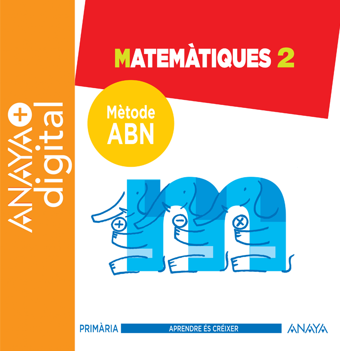 Portada del llibre Matemàtiques 2. Mètode ABN. Primaria. Anaya + Digital.