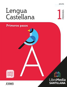 Book cover LM PLAT Alumno Lengua Primeros Pasos Pauta 1 Primaria Saber Hacer Contigo Canarias