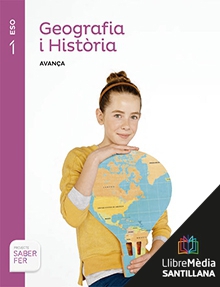 Book cover LM PLAT Alumne Geografia i Història Avança 1 ESO Saber Fer Grup Promotor