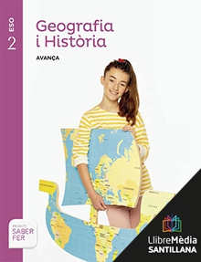 Book cover LM PLAT Alumne Geografia i Història Avança 2 ESO Saber Fer Grup Promotor