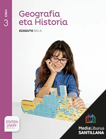 Book cover LM PLAT Ikaslea Geografia eta Historia 3 DBH Egiten Jakin proiektua Zubia