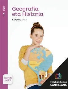 Book cover LM PLAT Ikaslea Geografia eta Historia Ezagutu 1 DBH Egiten Jakin proiektua Zubia