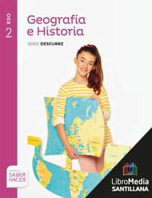 Book cover LM PLAT Alumno Geografía e Historia Descubre 2 ESO Saber Hacer Zubia