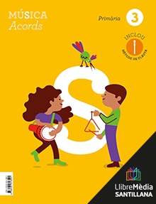 Book cover LM PLAT Alumne Música Acords 3 Primària Voramar