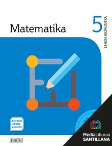 Book cover LM PLAT Ikaslea Matematika 5 Lehen Hezkuntza Egiten Jakin Zurekin Zubia