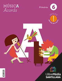 Book cover LM PLAT Alumne Música Acords 6 Primària Voramar