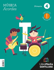 Book cover LM PLAT Alumno Música Acordes 4 Primaria