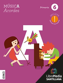 Book cover LM PLAT Alumno Música Acordes 6 Primaria