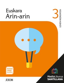 Book cover LM PLAT Ikaslea Euskara Arin-arin 3 Lehen Hezkuntza Egiten Jakin Zurekin Zubia