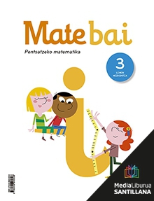 Book cover LM PLAT Ikaslea Mate bai 3 Lehen Hezkuntza Zubia