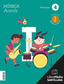 Book cover LM PLAT Alumne Música Acords 4 Primària Voramar