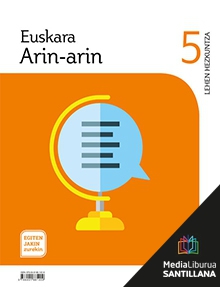 Book cover LM PLAT Ikaslea Euskara Arin-arin 5 Lehen Hezkuntza Egiten Jakin Zurekin Zubia