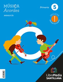 Book cover LM PLAT Alumno Música Acordes 5 Primaria Grazalema