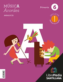 Book cover LM PLAT Alumno Música Acordes 6 Primaria Grazalema