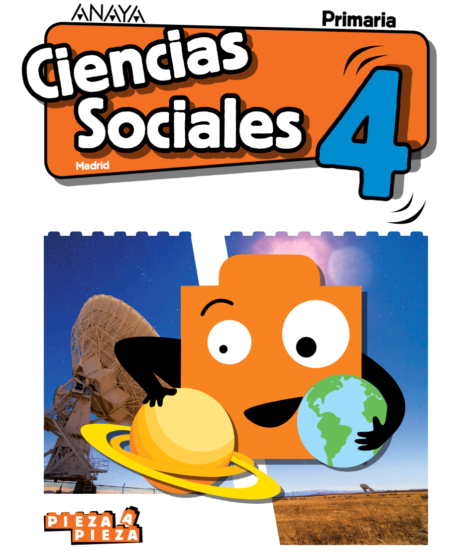 Book cover Ciencias Sociales 4. Primaria. Anaya + Digital.