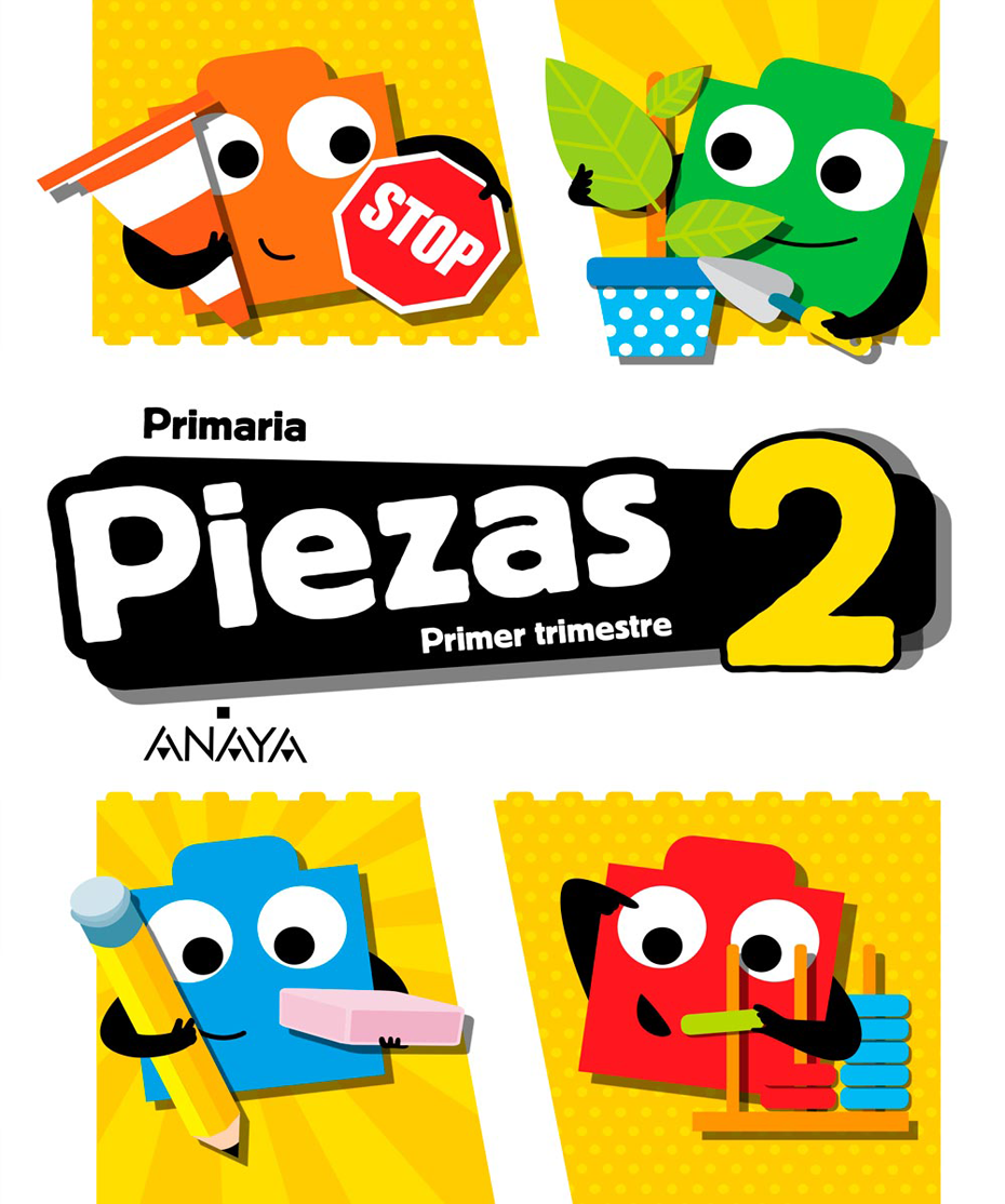 Book cover Piezas 2. Primer trimestre. Primaria .Anaya + Digital.