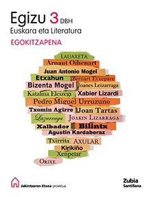 Book cover LDB PLAT Ikaslea Euskara eta Literatura Egizu Egokitzapena 3 DBH Egiten Jakin proiektua Zubia