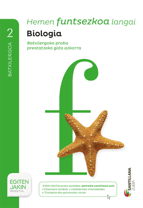 Book cover LDB PLAT Ikaslea Hemen funtsezkoa langai Biologia Zubia 2BTO