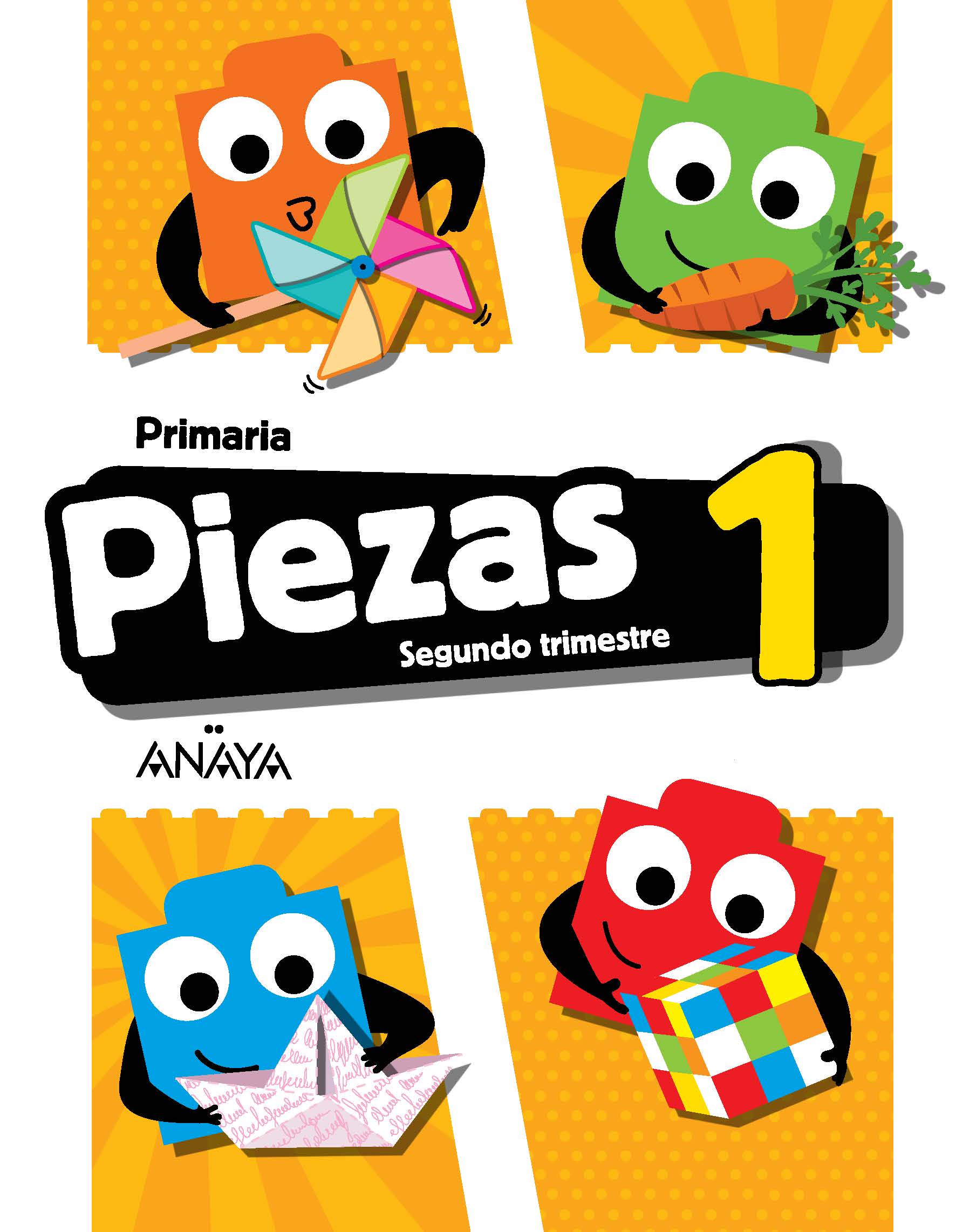 Book cover Piezas 1. Segundo trimestre. Primaria. Anaya + Digital.