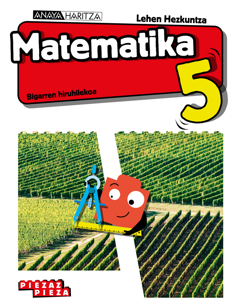 Book cover Matematika 5. Lehen Hezkuntza. Anaya + Digital.