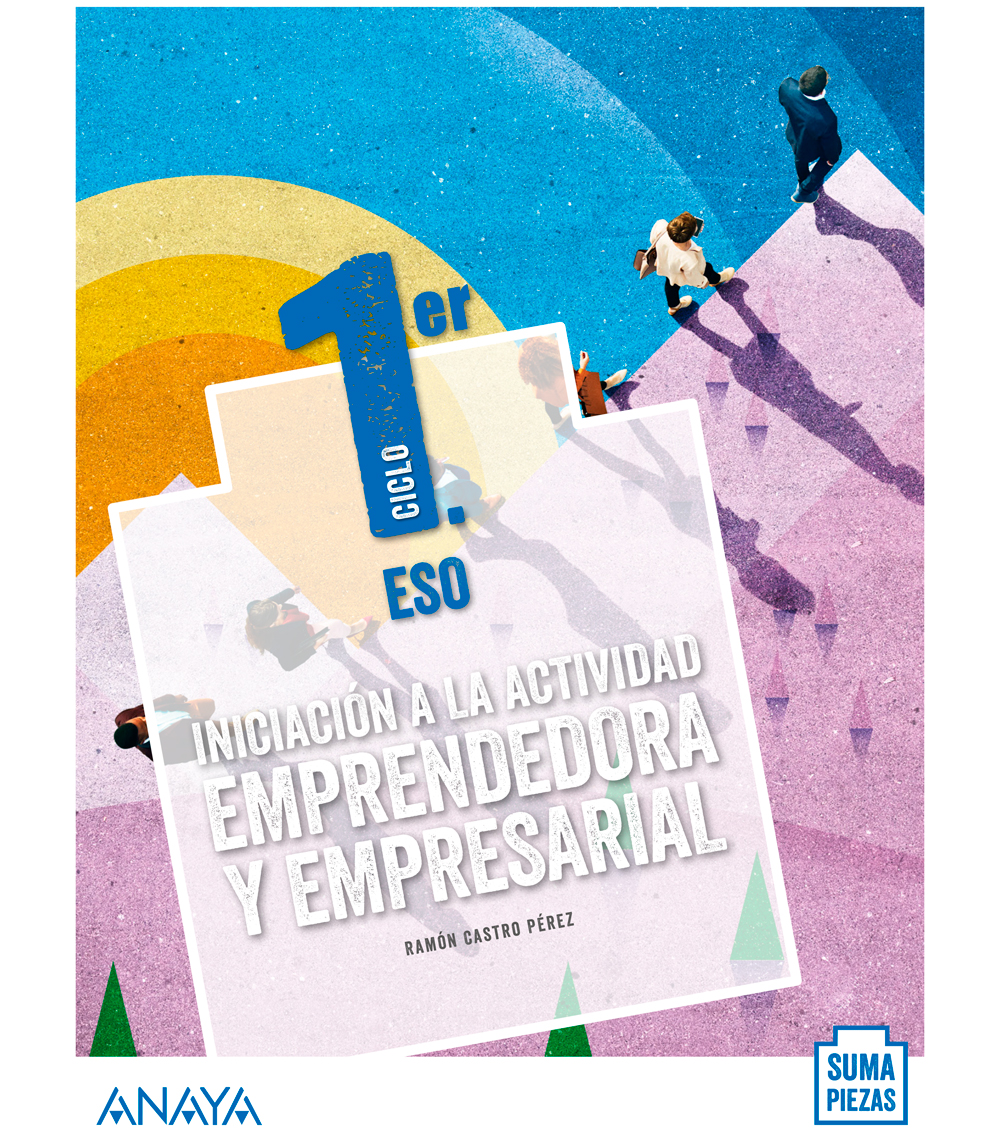 Portada del Libro Iniciación a la actividad emprendedora y empresarial. ESO. Anaya + Digital.