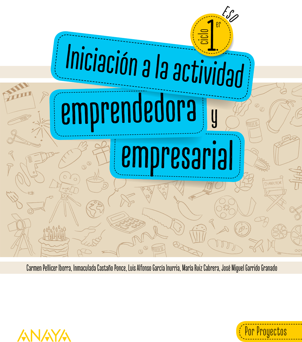 Portada del Libro Iniciación a la actividad emprendedora y empresarial. Por Proyectos. ESO. Anaya + Digital.