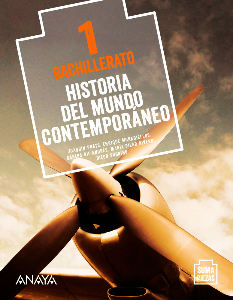 Portada del Libro Historia del Mundo Contemporáneo 1. Bachillerato. Anaya + Digital.