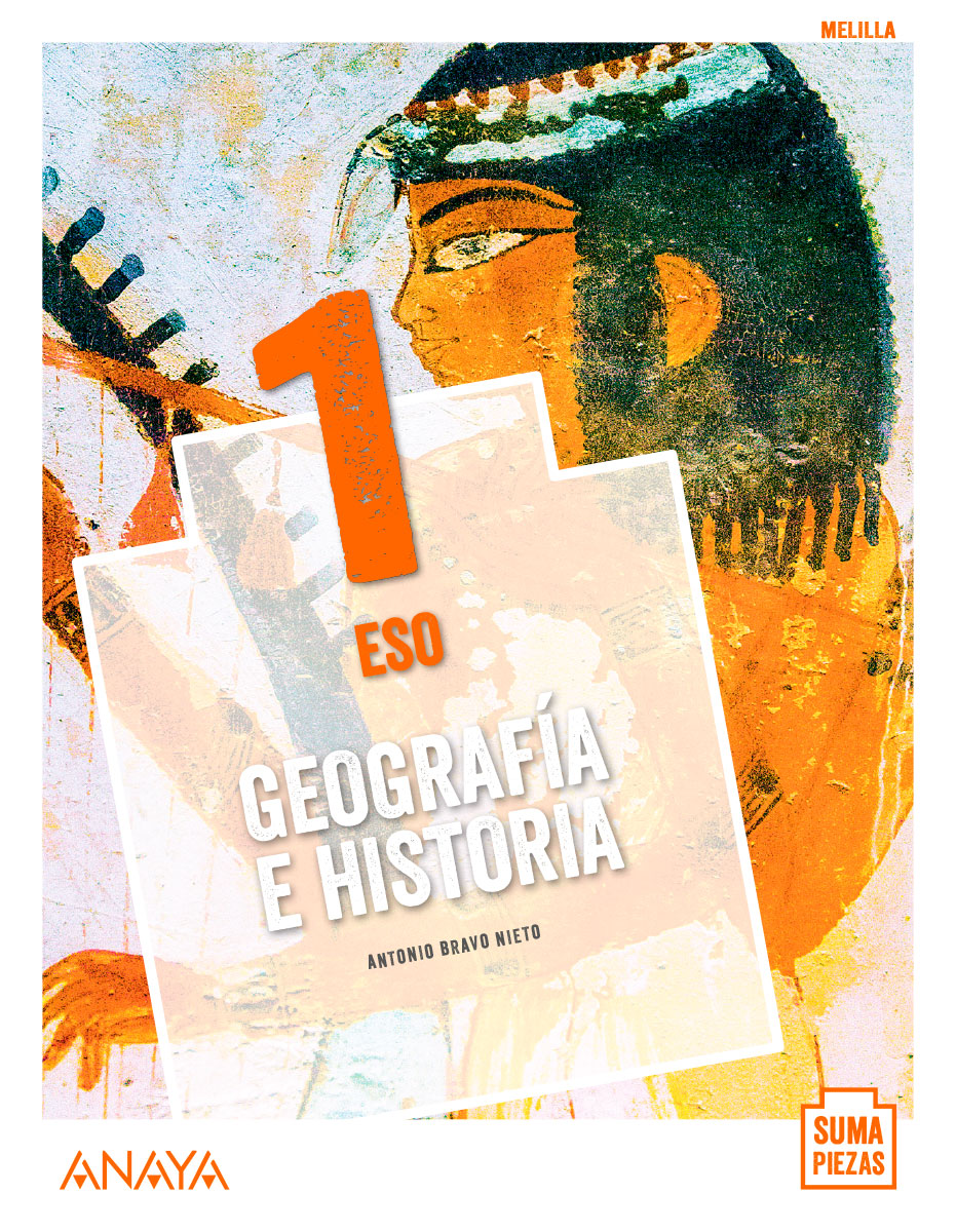 Portada del Libro Geografía e Historia 1. ESO. Anaya + Digital.