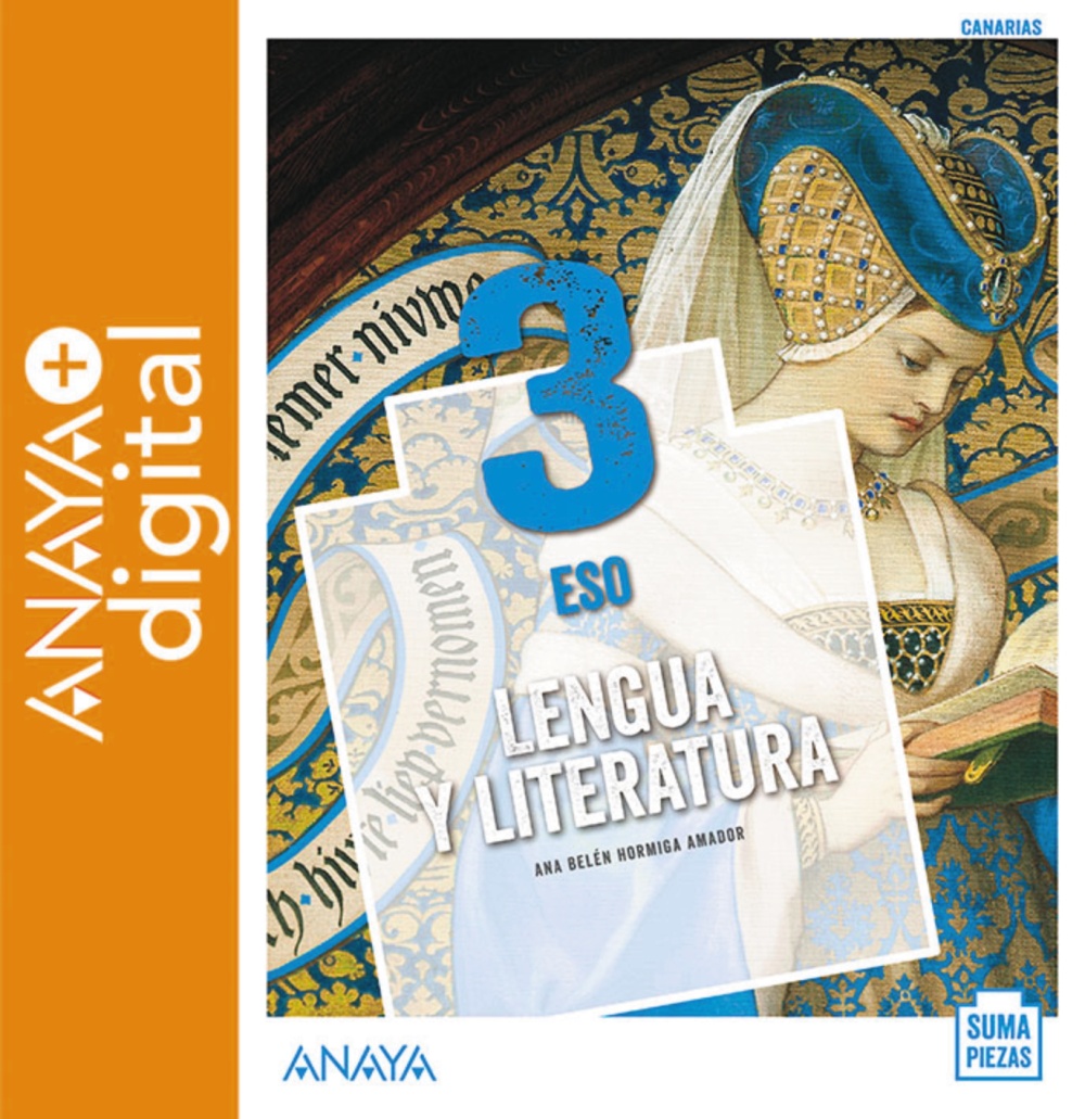 Portada del Libro Lengua y Literatura 3. ESO. Anaya + Digital.