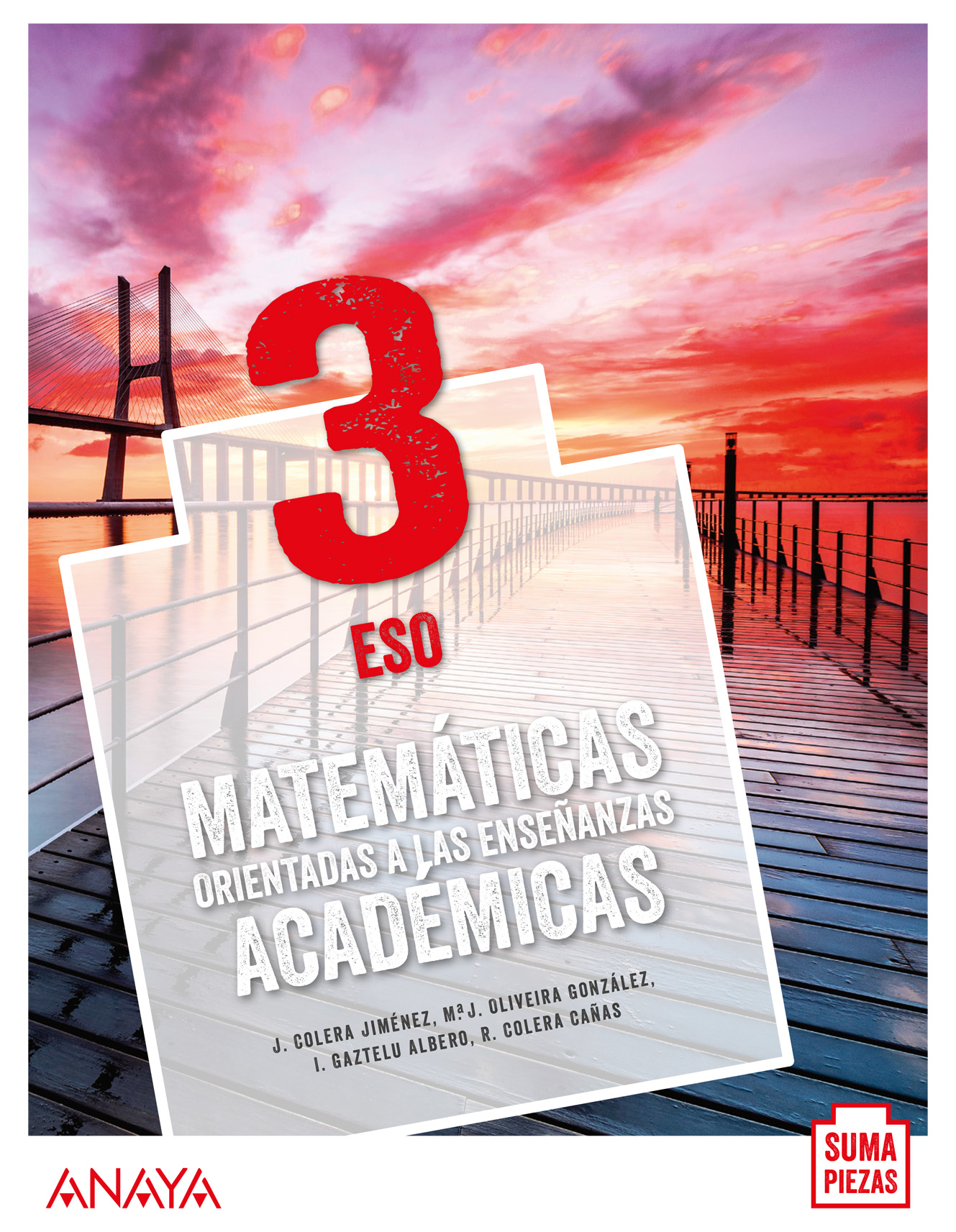 Portada del Libro Matemáticas orientadas a las Enseñanzas Académicas 3. ESO. Anaya + Digital. (Colegios Bilingües)