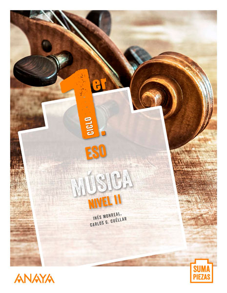 Portada del Libro Música. Nivel II. ESO. Anaya + Digital.