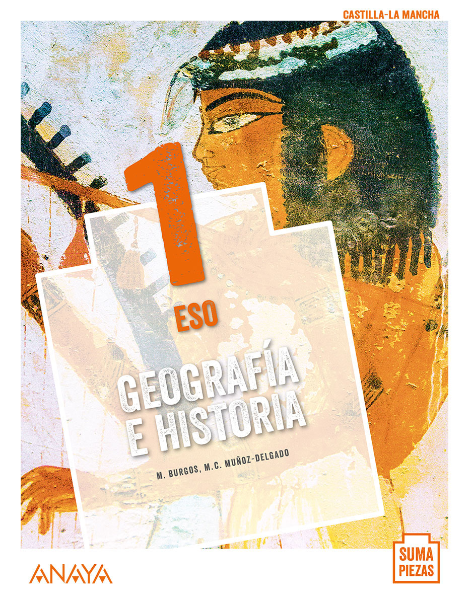 Portada del Libro Geografía e Historia 1. ESO. Anaya + Digital.