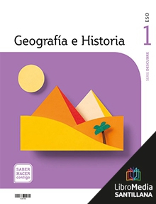 Book cover LM PLAT Alumno Geografía e Historia Descubre 1 ESO Región de Murcia Saber Hacer Contigo